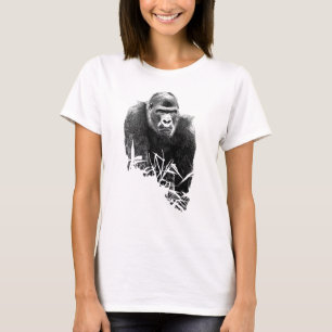 Gorilla Lope Digitale Outline Kunst T-shirt
