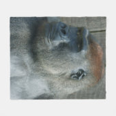 Gorilla Lope Fleece Deken (Voorkant (Horizontaal))