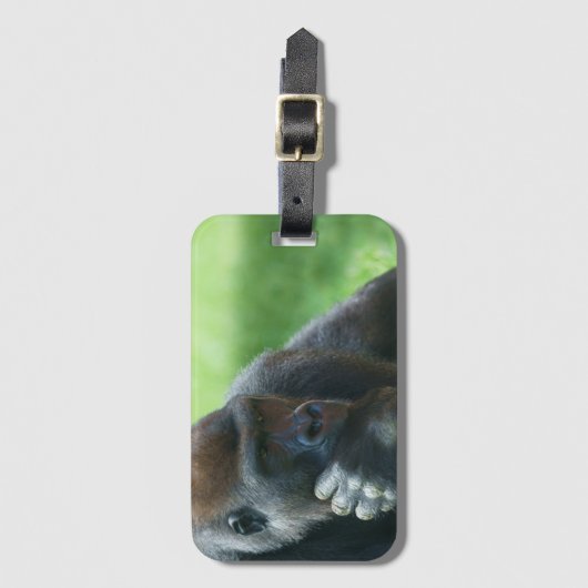 Gorilla Lope (Rond design) Bagagelabel (Voorkant (verticaal))