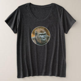 Gorilla Lope (Rond design) Grote Maat T-shirt