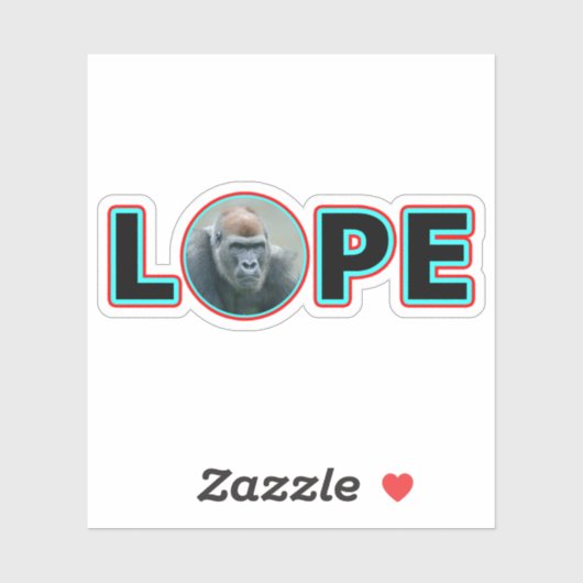 Gorilla Lope schittert in helder naamontwerp Sticker (Vel)
