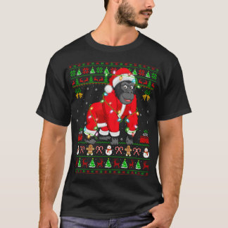 Gorilla Lover Xmas Matching Santa Ugly Gorilla Chr T-shirt