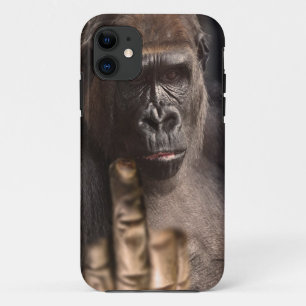 gorilla met een rimpje omdraaien iPhone 11 hoesje