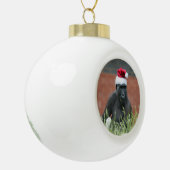Gorilla met Kerstmis Keramische Bal Ornament (Links)