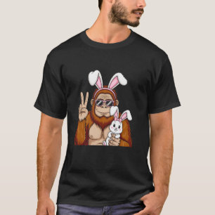 Gorilla Met Konijnenoren Vredesteken Grappig T-shirt