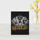 Gorilla Mode Strong Bodybuilding Workout Muscle Sw Kaart (Gele Bloem)