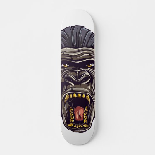 Gorilla Monkey Face Skateboard Deck (Voorkant)