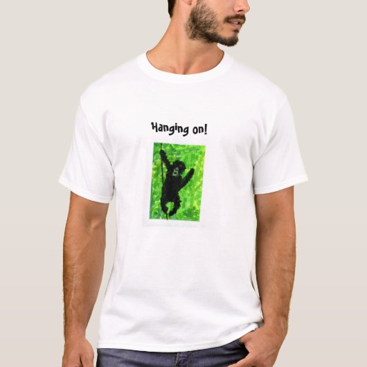 Gorilla Monkey Funny Animal Art T-shirt (Voorkant)