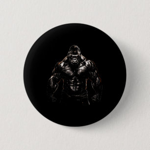 Gorilla Monkey Gym Kleding Bodybuilding Workout Mo Ronde Button 5,7 Cm