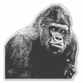 Gorilla Monkey Illustration Oerwoud safari animals Sticker (Voorkant)