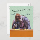 Gorilla op Desk Briefkaart (Voorkant / Achterkant)