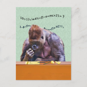 Gorilla op Desk Briefkaart