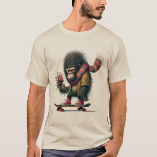 Gorilla op een Skateboard Humoristisch T-shirt
