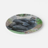 Gorilla op het bord van het zoopapier (Gekanteld)