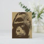 Gorilla Pop Art Briefkaart (Staand voorkant)