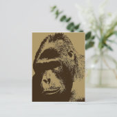 Gorilla Pop Art Briefkaart (Staand voorkant)