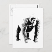 Gorilla Pop Art Briefkaart (Voorkant / Achterkant)