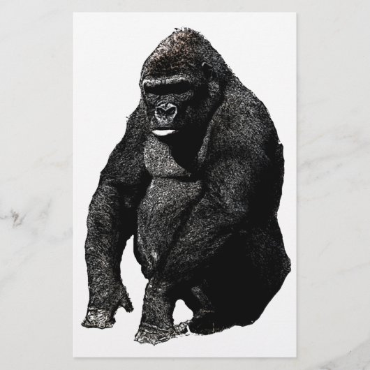 Gorilla Pop Art Briefpapier (Voorkant)