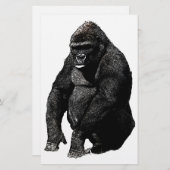 Gorilla Pop Art Briefpapier (Voorkant / Achterkant)