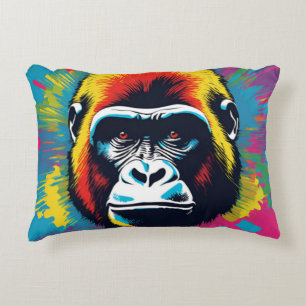 Gorilla Pop Art Cartoon Tekening Accent Kussen