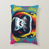 Gorilla Pop Art Cartoon Tekening Accent Kussen (Achterkant (Verticaal))