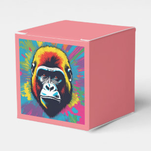 Gorilla Pop Art Cartoon Tekening Bedankdoosjes