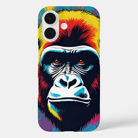 Gorilla Pop Art Cartoon Tekening Case-Mate iPhone Case (Achterkant)
