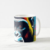 Gorilla Pop Art Cartoon Tekening Koffiemok (Voorkant rechts)