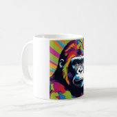 Gorilla Pop Art Cartoon Tekening Koffiemok (Voorkant links)