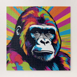 Gorilla Pop Art Cartoon Tekening Legpuzzel