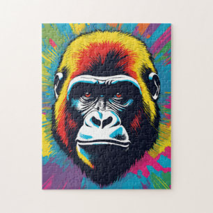 Gorilla Pop Art Cartoon Tekening Legpuzzel