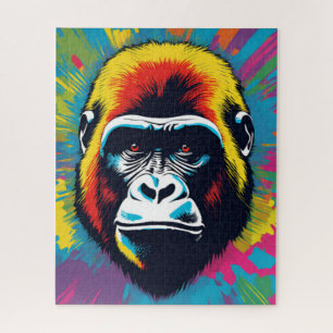Gorilla Pop Art Cartoon Tekening Legpuzzel