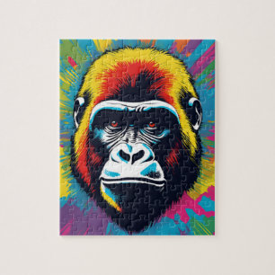 Gorilla Pop Art Cartoon Tekening Legpuzzel