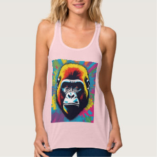 Gorilla Pop Art Cartoon Tekening Tanktop