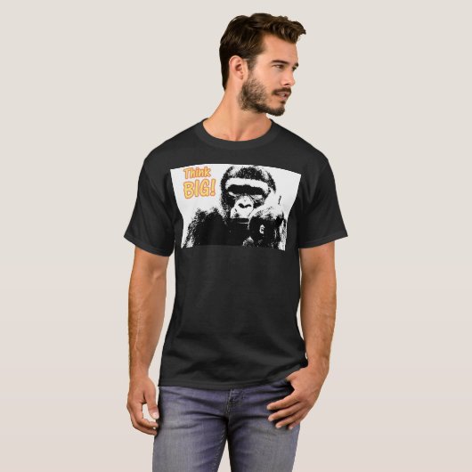 Gorilla Pop Art Elegant Trendy Modern Motivatie T-shirt (Voorkant volledig)