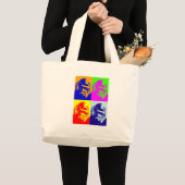 Gorilla Pop Art Grote Tote Bag (Voorkant (product))