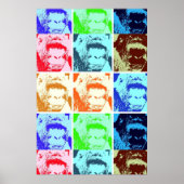 Gorilla Pop Art Poster Print (Voorkant)