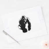 Gorilla Pop Art Rechthoekige Sticker (Envelop)