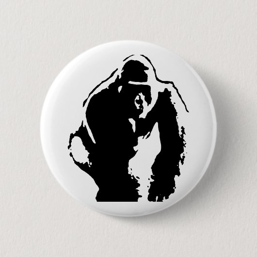 Gorilla Pop Art Ronde Button 5,7 Cm (Voorkant)