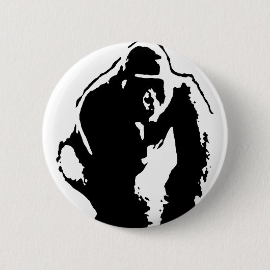 Gorilla Pop Art Ronde Button 5,7 Cm (Voorkant)