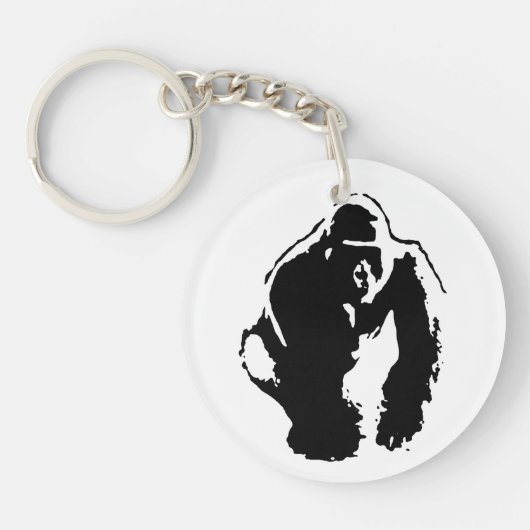 Gorilla Pop Art Sleutelhanger (Voorkant)