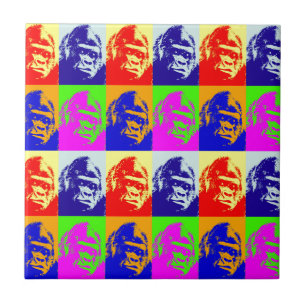 Gorilla Pop Art Tegeltje