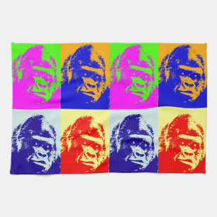 Gorilla Pop Art Theedoek