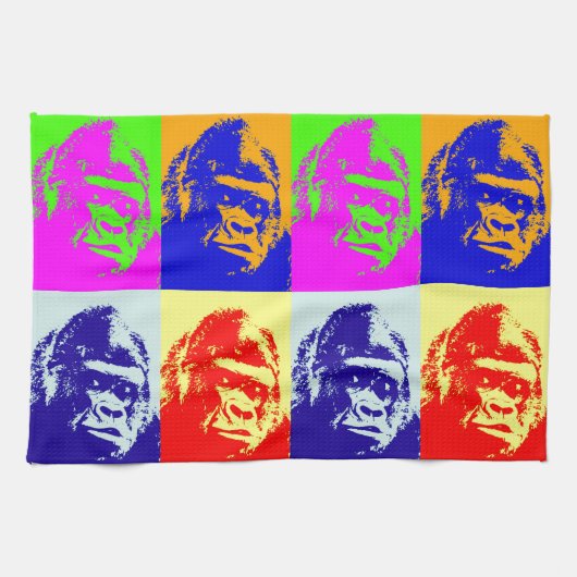 Gorilla Pop Art Theedoek (Horizontaal)
