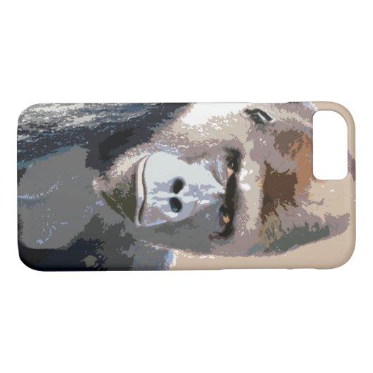 Gorilla Portrait iPhone 7 Coque (Dos (Horizontal))