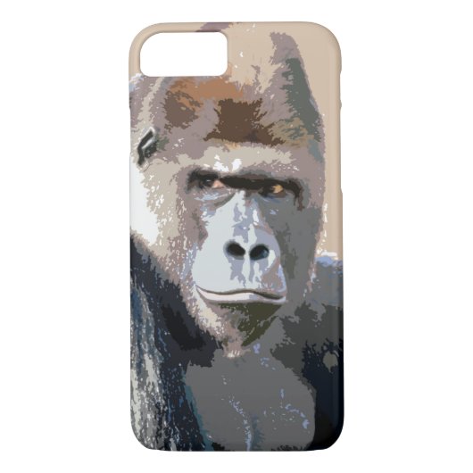 Gorilla Portrait iPhone 7 Coque (Dos)