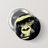 Gorilla Portrait Ronde Button 5,7 Cm (Voorkant /achterkant)