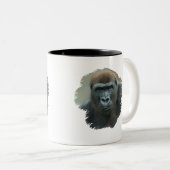Gorilla Portrait Tweekleurige Koffiemok (Voorkant rechts)