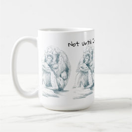 Gorilla Pouting heeft coffee Pen en inkttekening n Koffiemok