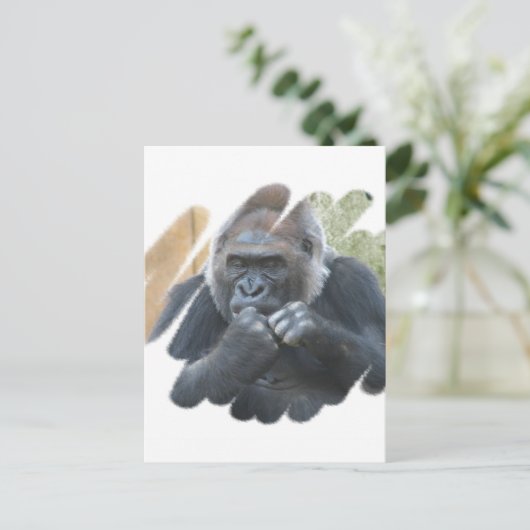 Gorilla Primate Briefkaart (Staand voorkant)